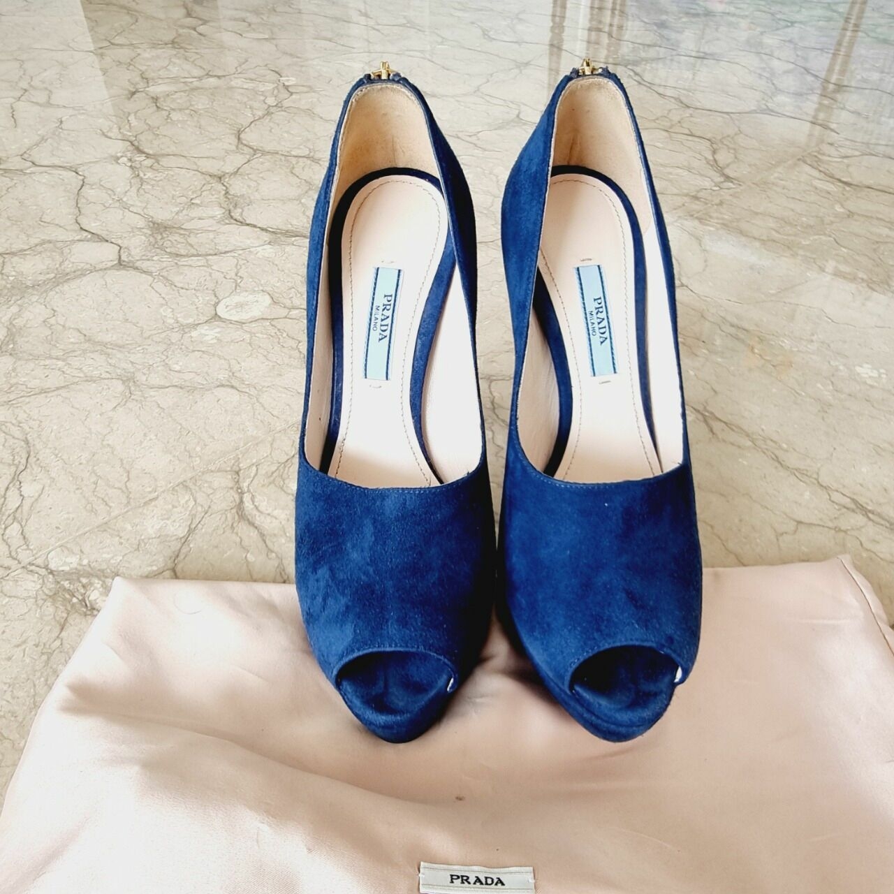 Prada Navy Heels