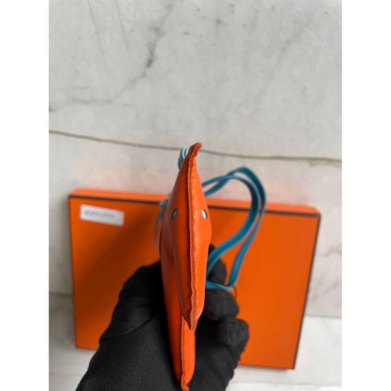 Hermes Orange Keychain