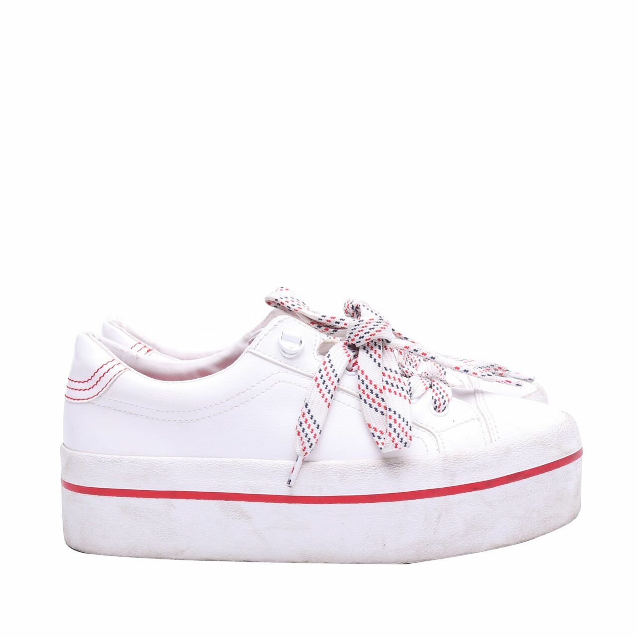 Bershka White Platform Triner Sneakers