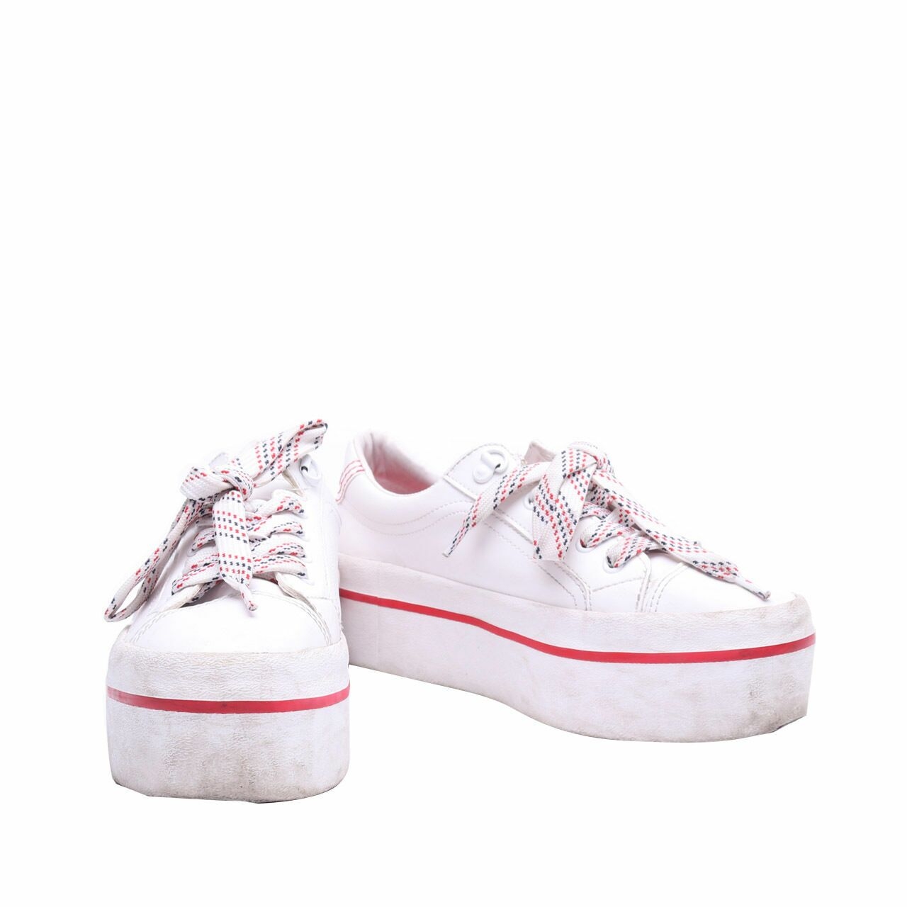 Bershka White Platform Triner Sneakers