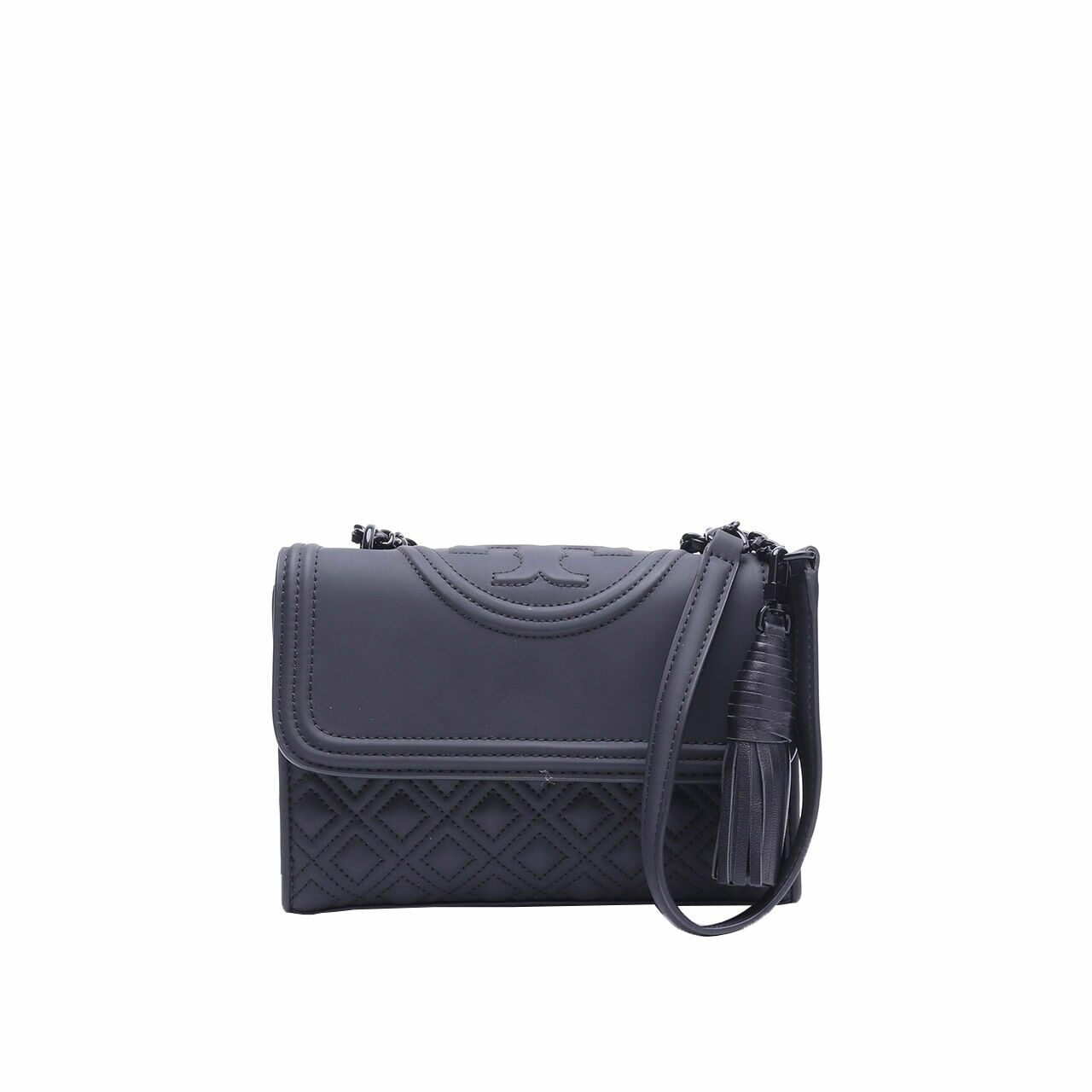 Tory Burch Black Flemming Matte Sling Bag