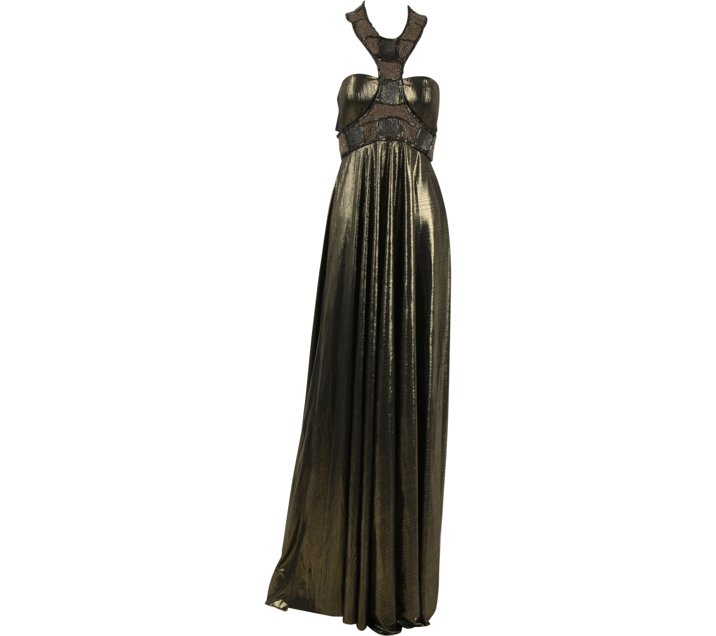 Gold Tube Long Dress