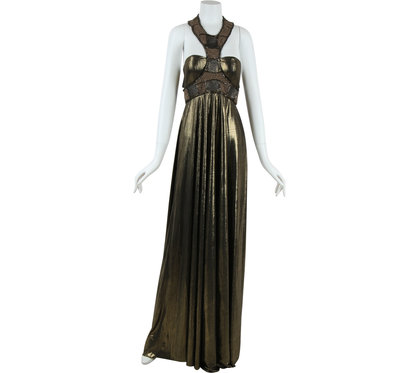 Gold Tube Long Dress