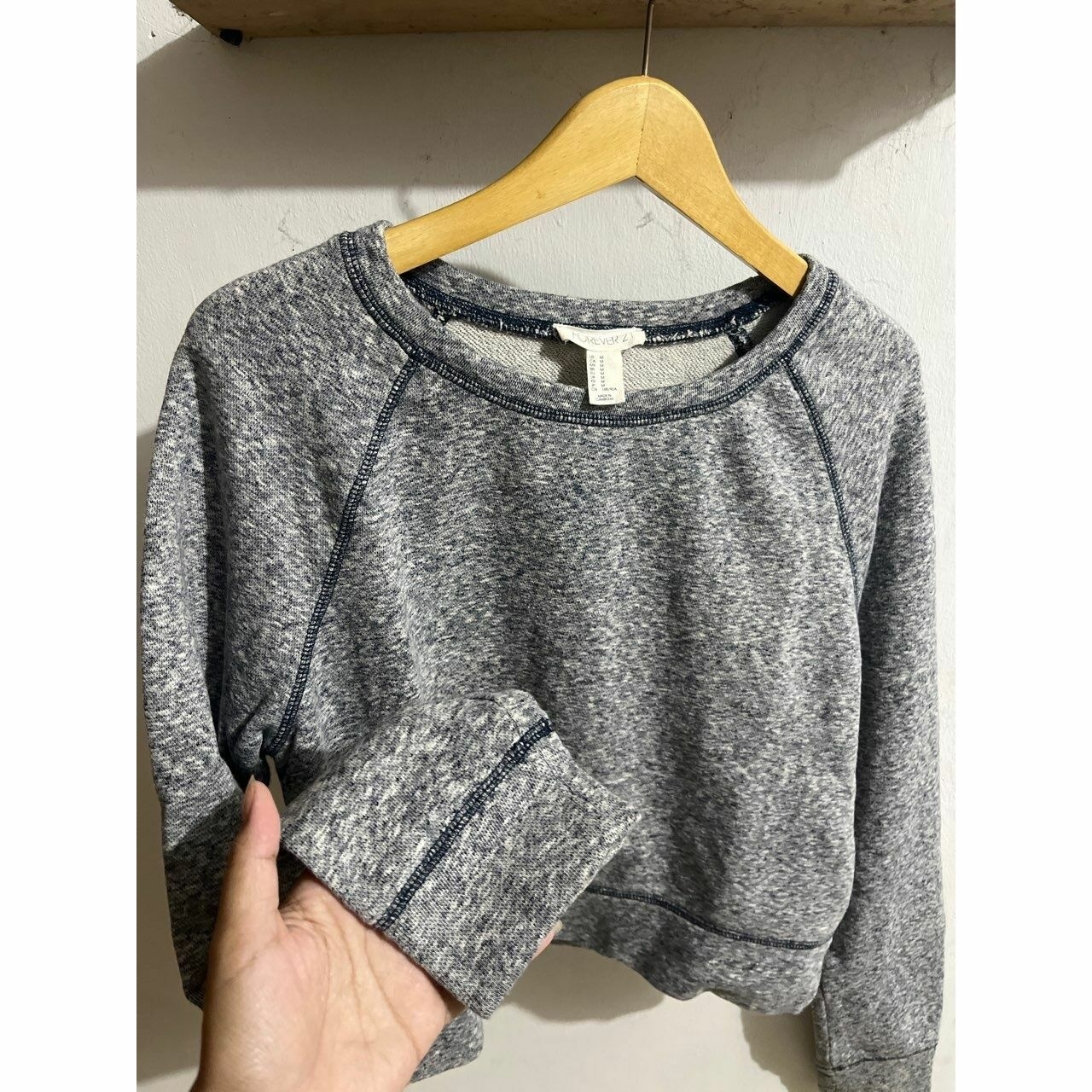 Forever 21 Grey Crop Sweater