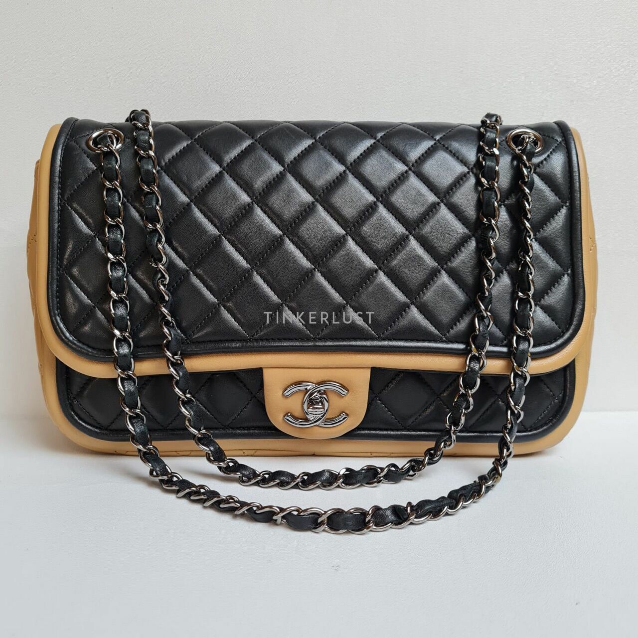 Chanel Jumbo Two Tone SHW Shoulder Bag