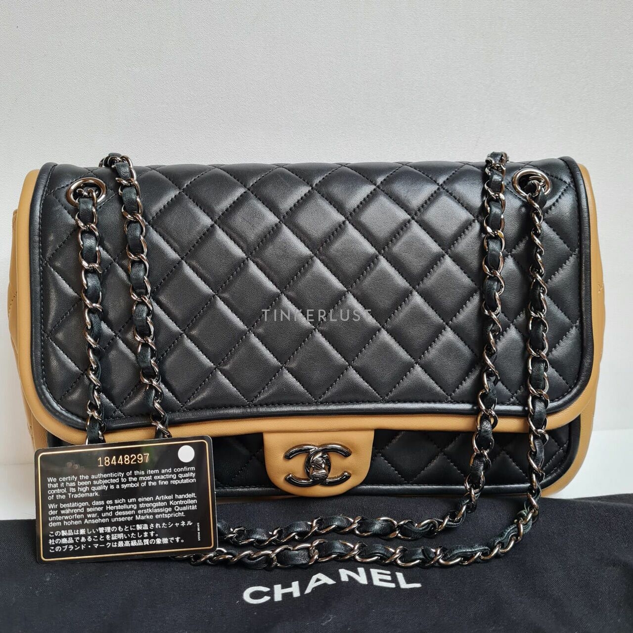 Chanel Jumbo Two Tone SHW Shoulder Bag