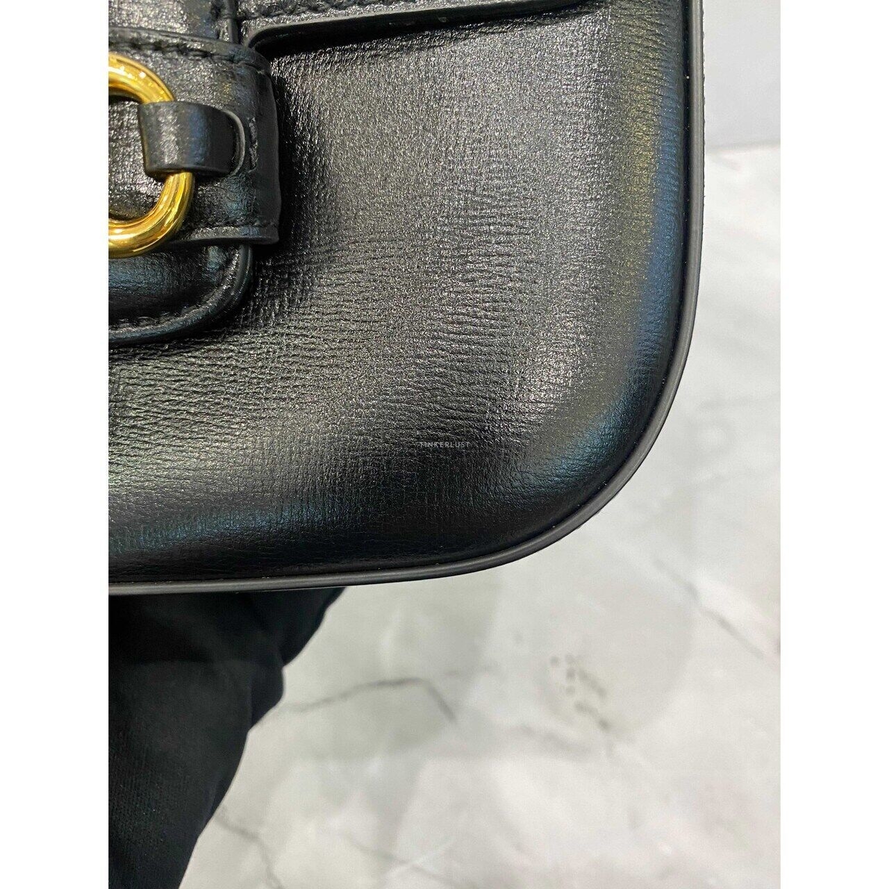 Gucci Mini Horsebit 1955 in Black GHW Sling Bag