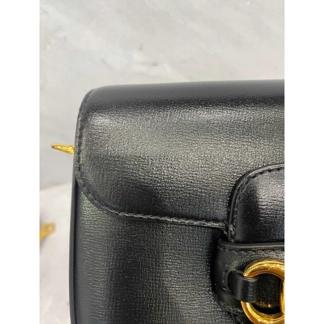 Gucci Mini Horsebit 1955 in Black GHW Sling Bag