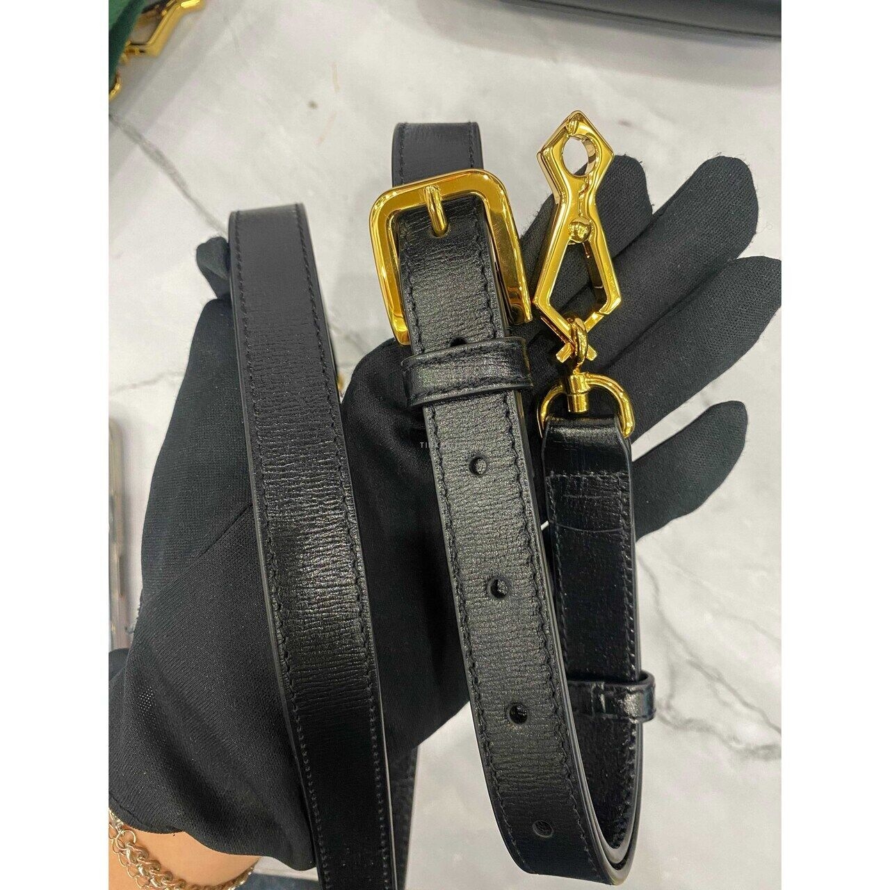 Gucci Mini Horsebit 1955 in Black GHW Sling Bag