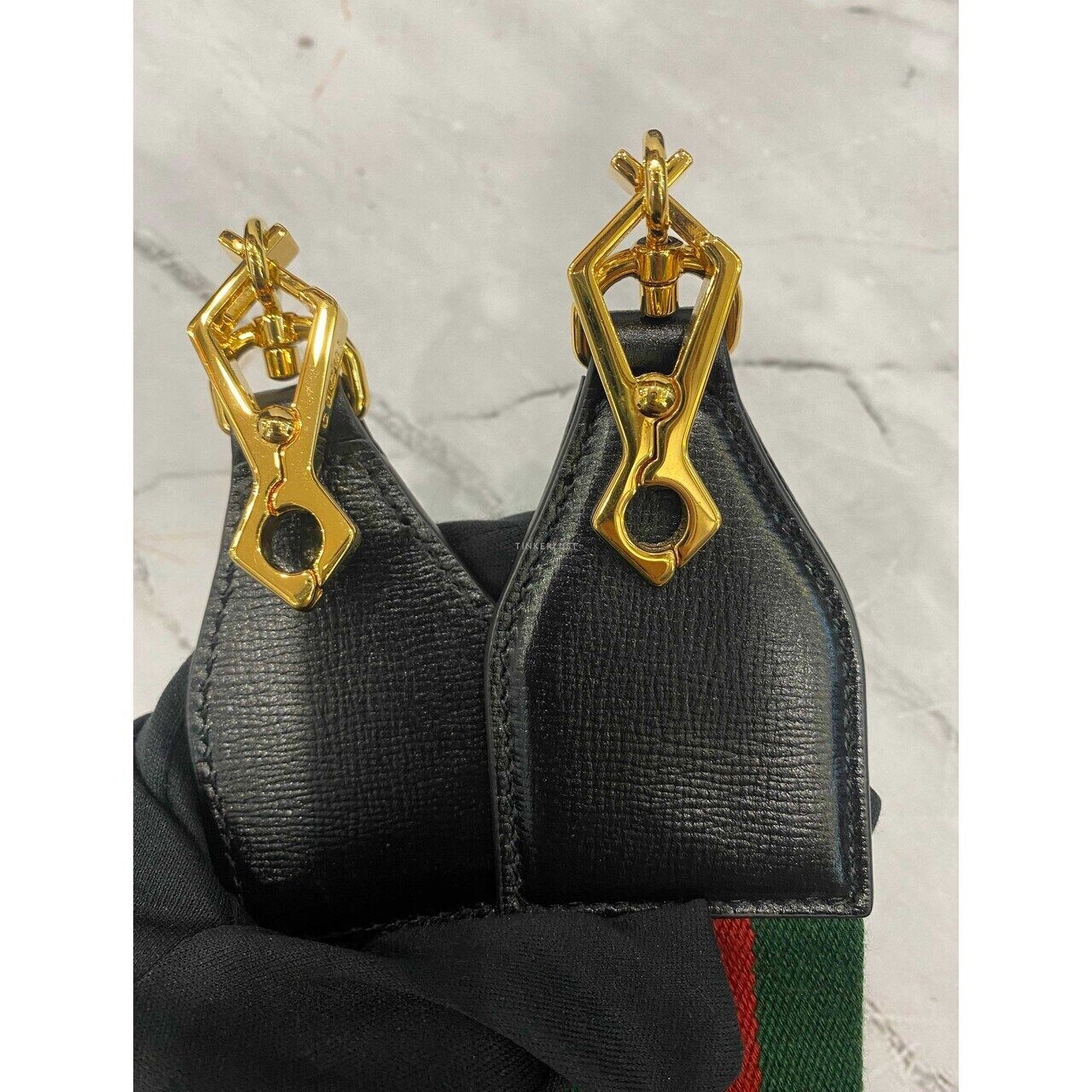 Gucci Mini Horsebit 1955 in Black GHW Sling Bag