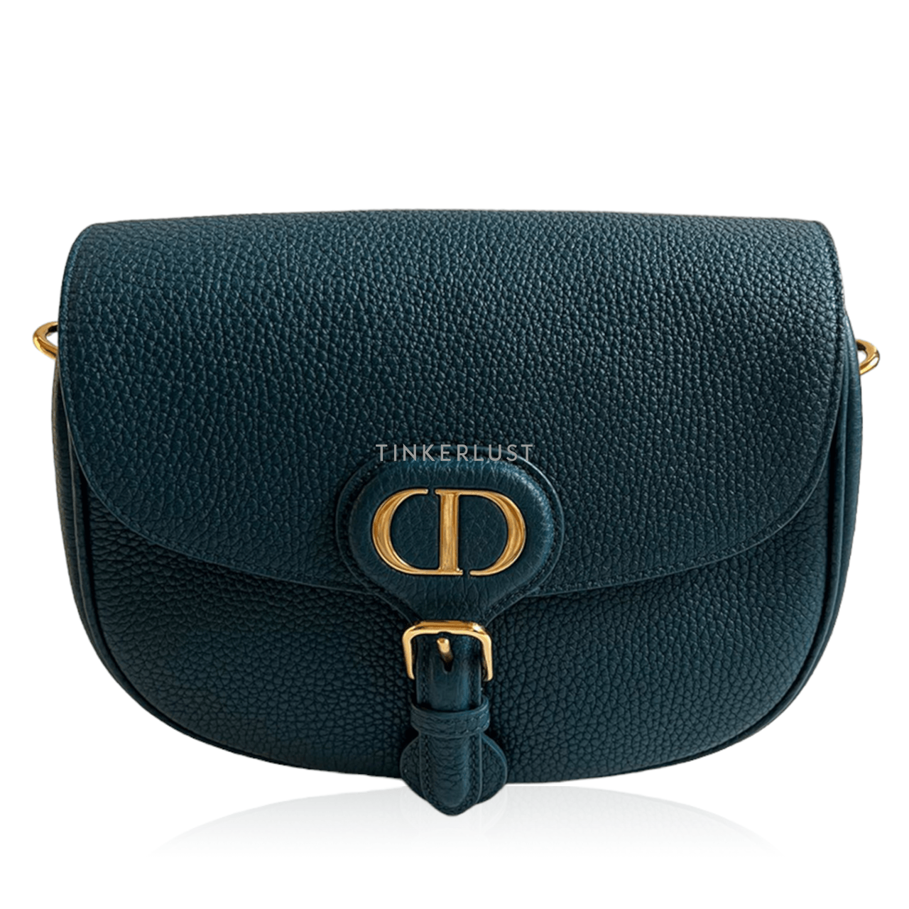 Christian Dior Bobby Medium Blue Steel Grained Leather Sling Bag