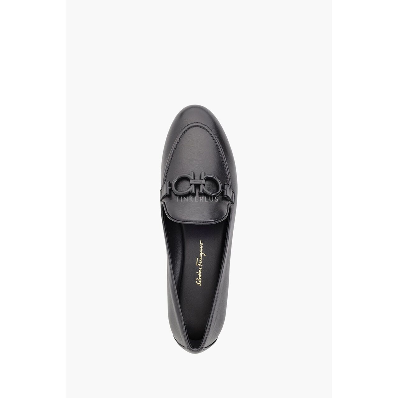 Salvatore Ferragamo Trifoglio Gancini Moccasins Black Flats