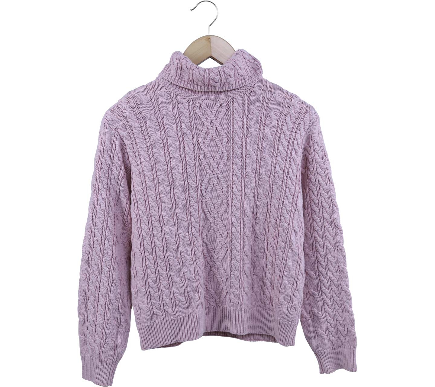 Wainscott Pink Turtle Neck Sweater