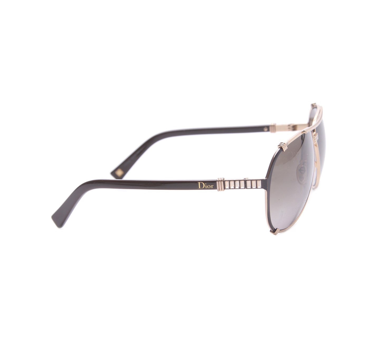 Christian Dior Brown & Gold Sunglasses