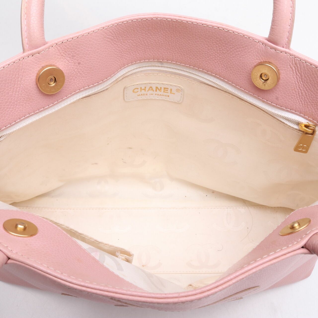 Chanel Vintage Pink Caviar Tote Bag