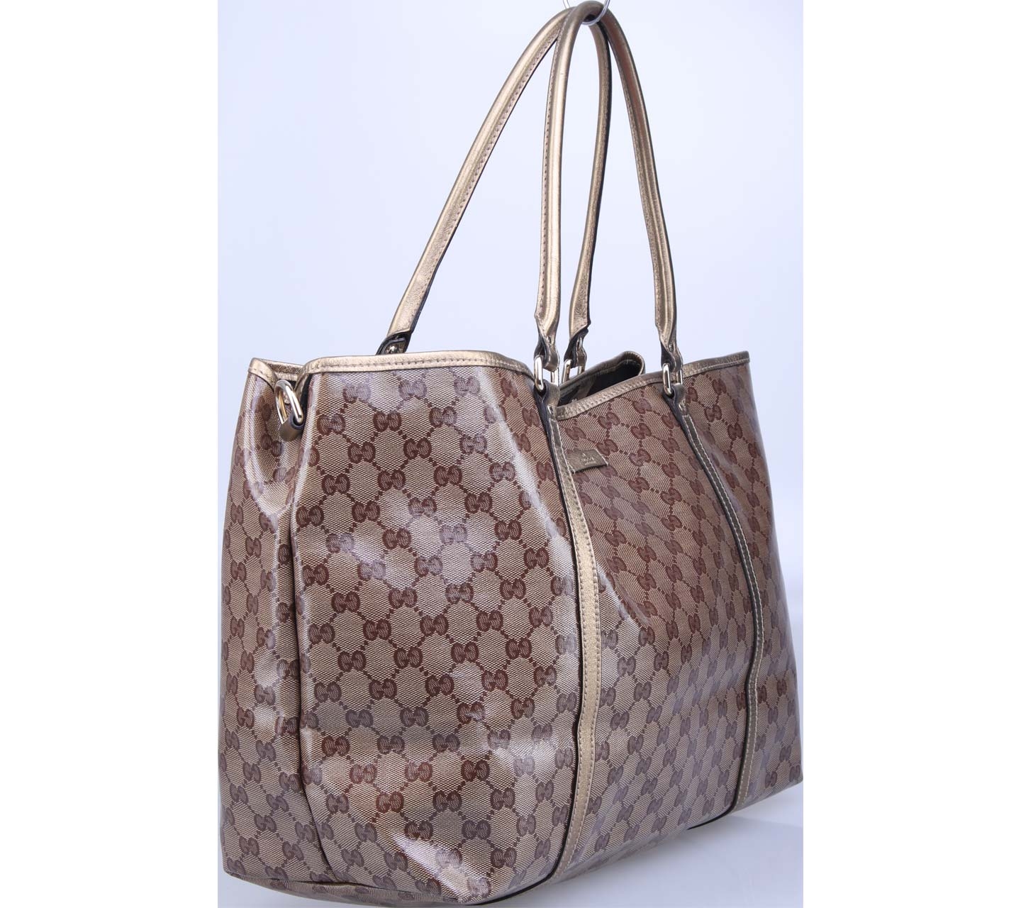 Gucci Gold Gucci Print Tote Bag