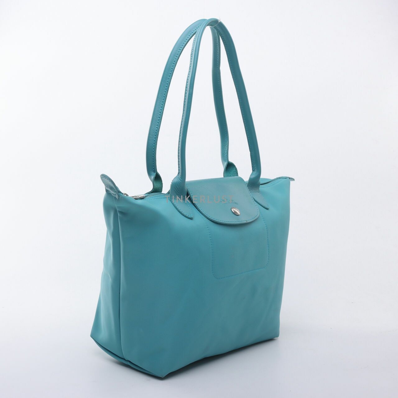 Longchamp Neo Le Pilage Turquoise Tote Bag