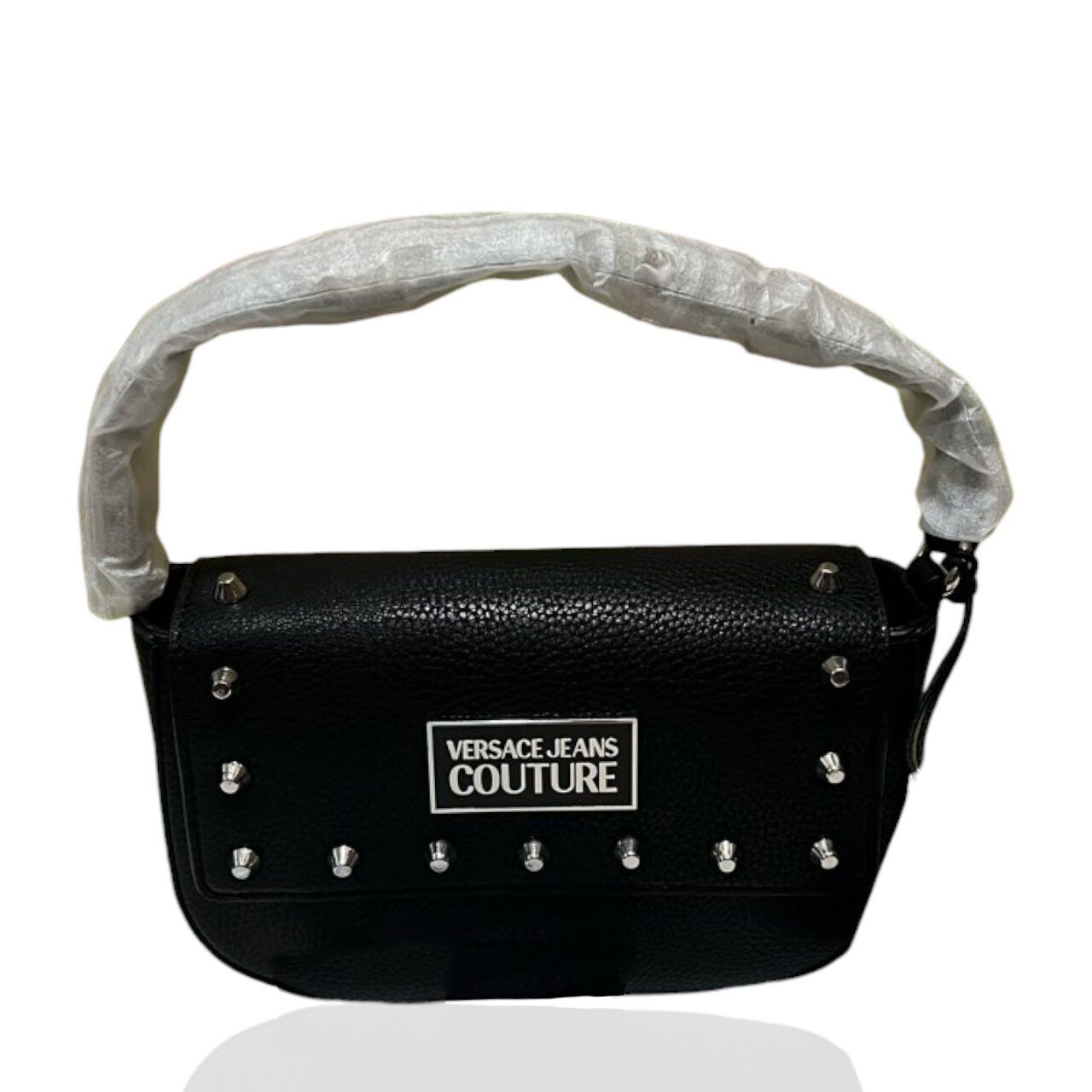 Versace Jeans Couture Silver Studs Black Shoulder Bag