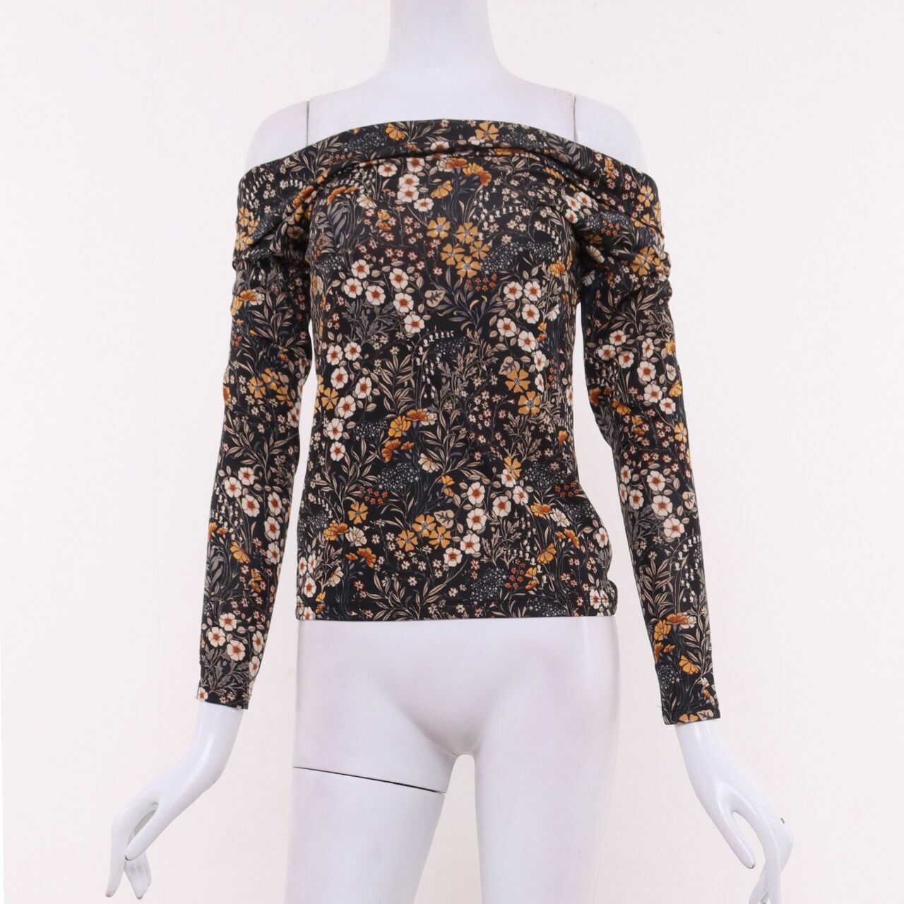 H&M Black Floral Blouse