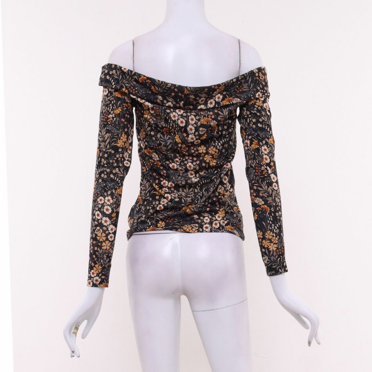 H&M Black Floral Blouse