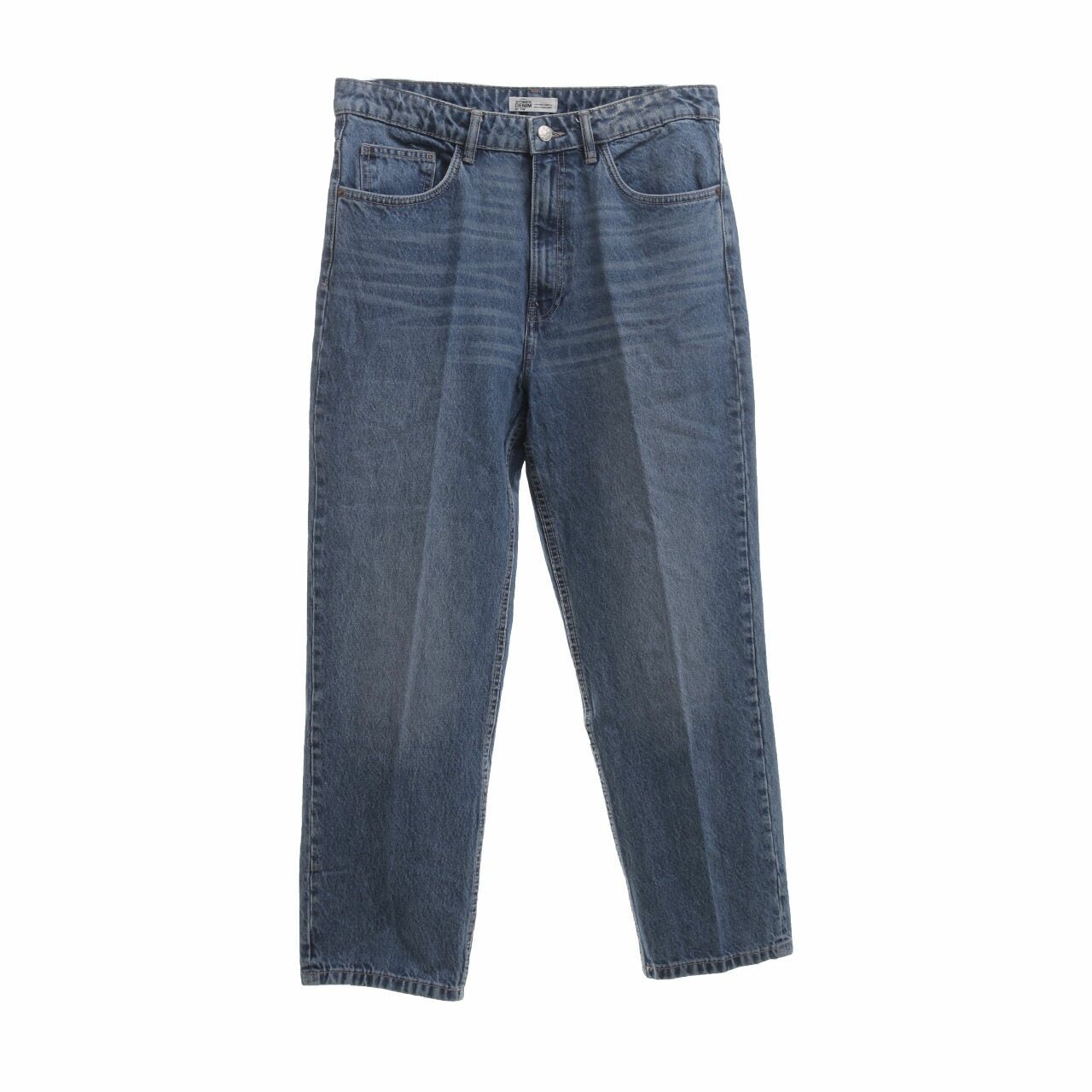 Zara Dark Blue Washed Long Pants