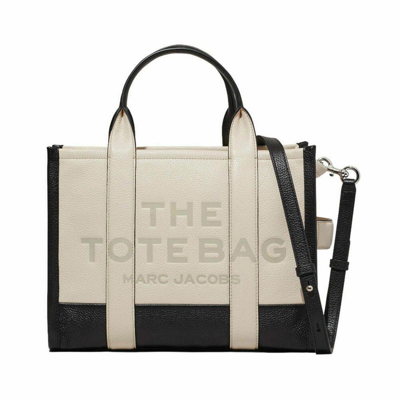 Marc Jacobs The Colorblock Grained Medium Tote Bag Ivory Multi