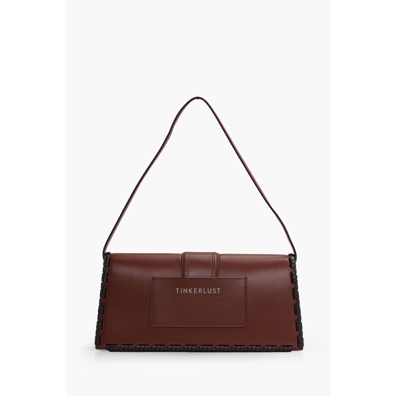 Jacquemus Le Bambino Long Lacet Flap Bag in Brown Smooth Leather