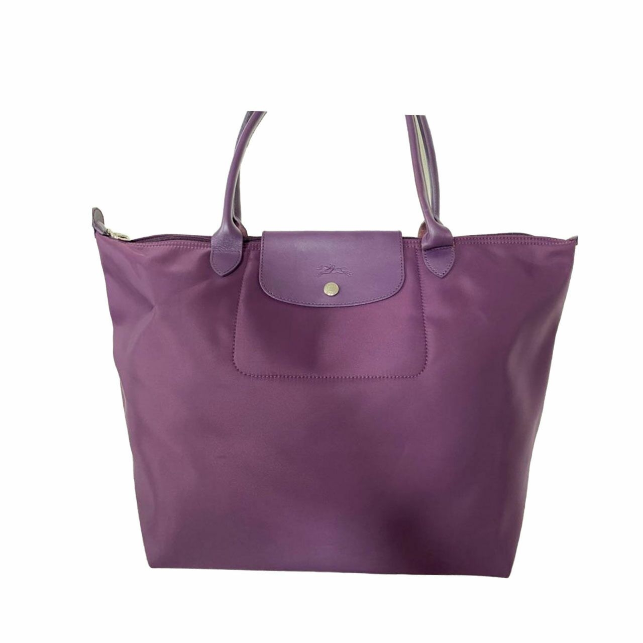 Longchamp Planetes Large Long Handle Purple Tote Bag