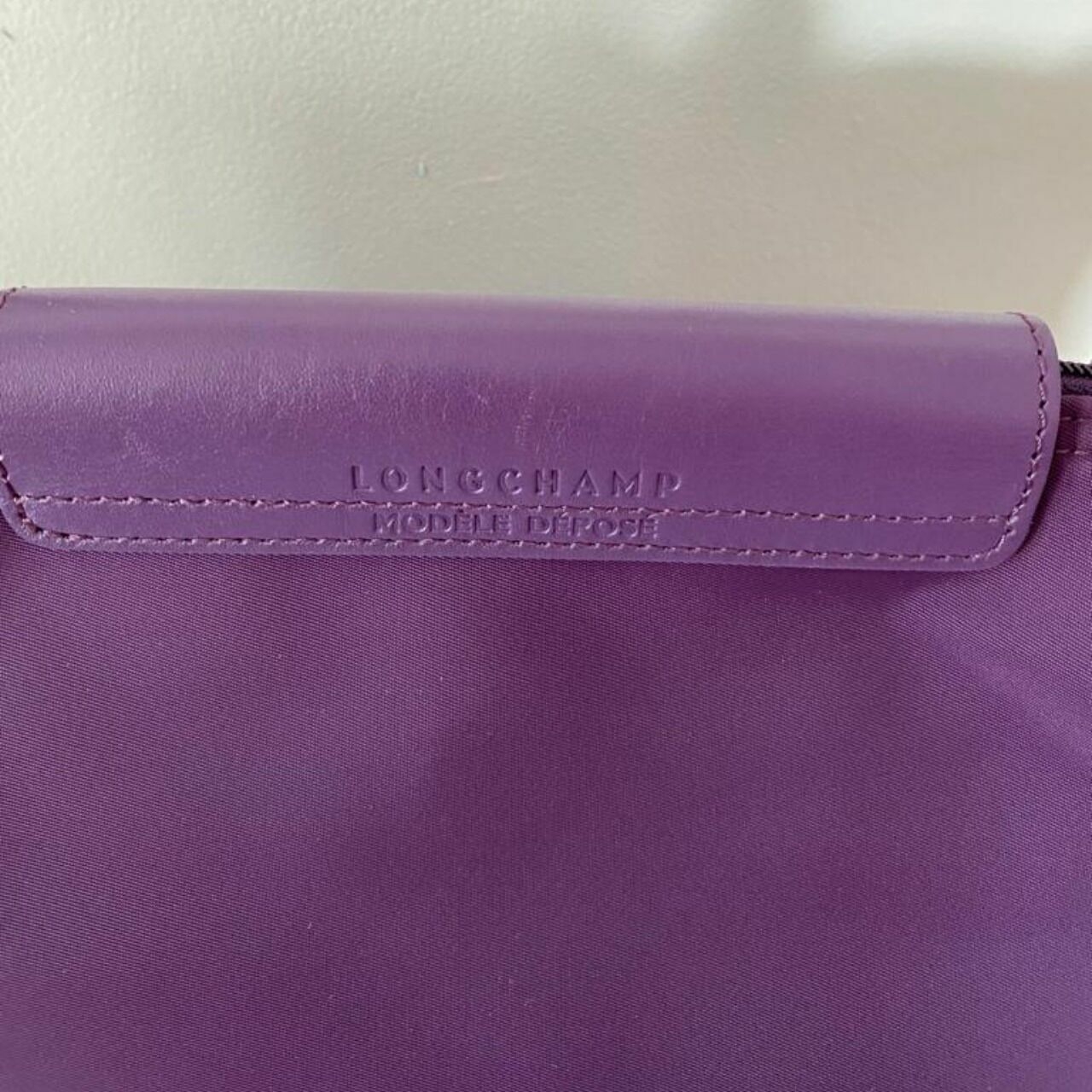 Longchamp Planetes Large Long Handle Purple Tote Bag