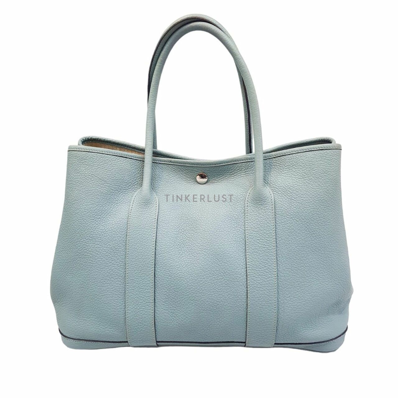 Hermes Garden Party 36 Blue Lin #N Tote Bag