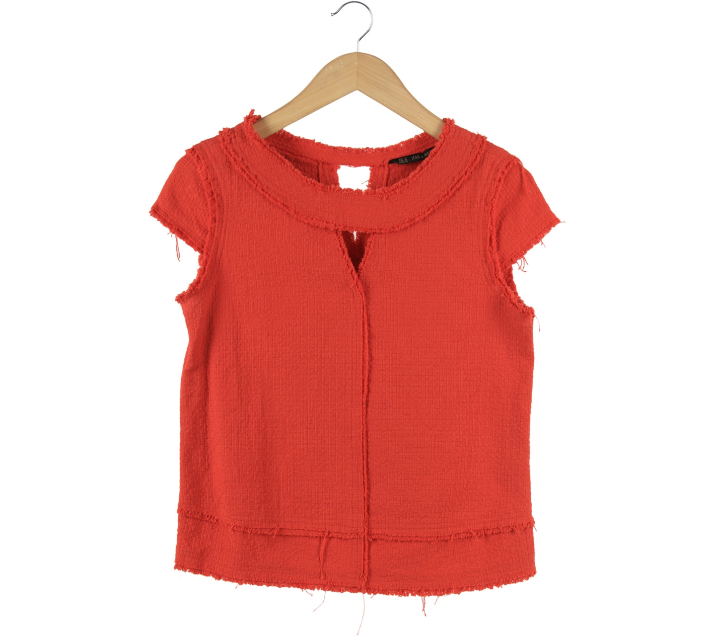 Zara Red Cape Sleeve Blouse