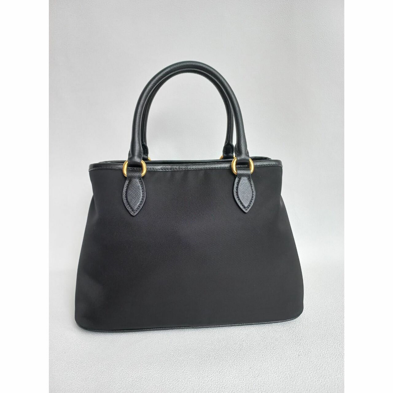 Prada Borsa A Mano IBA173 Tessuto Saffiano Nero Satchel