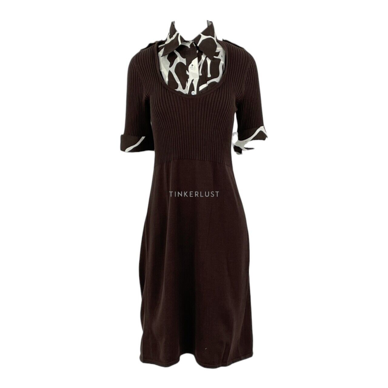 Tory Burch Brown Midi Dress