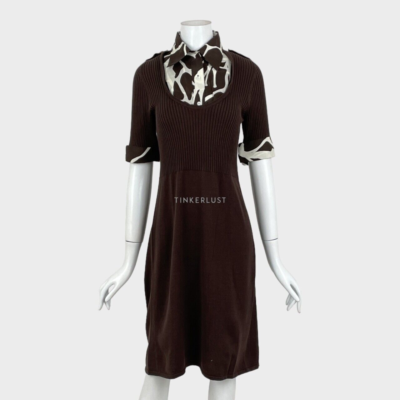 Tory Burch Brown Midi Dress