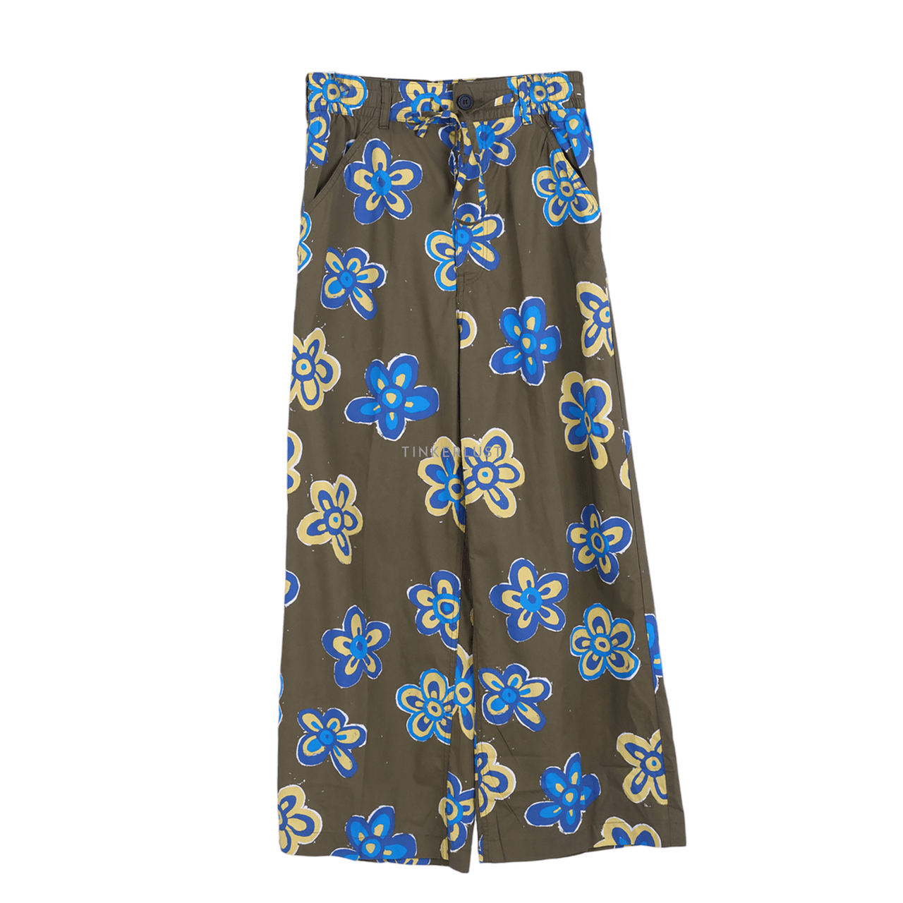 UNIQLO X Marni Khaki Green Floral Long Pants