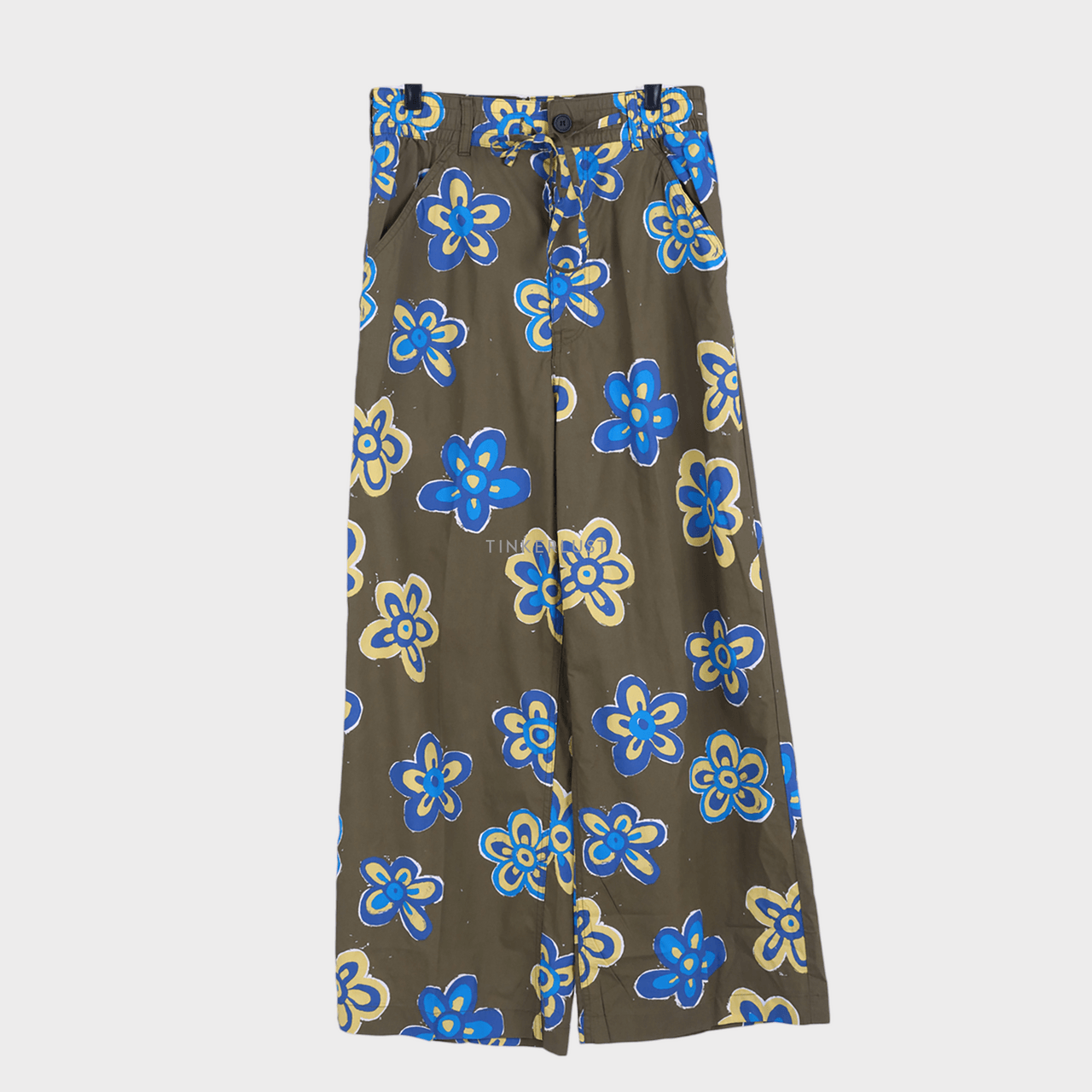 UNIQLO X Marni Khaki Green Floral Long Pants