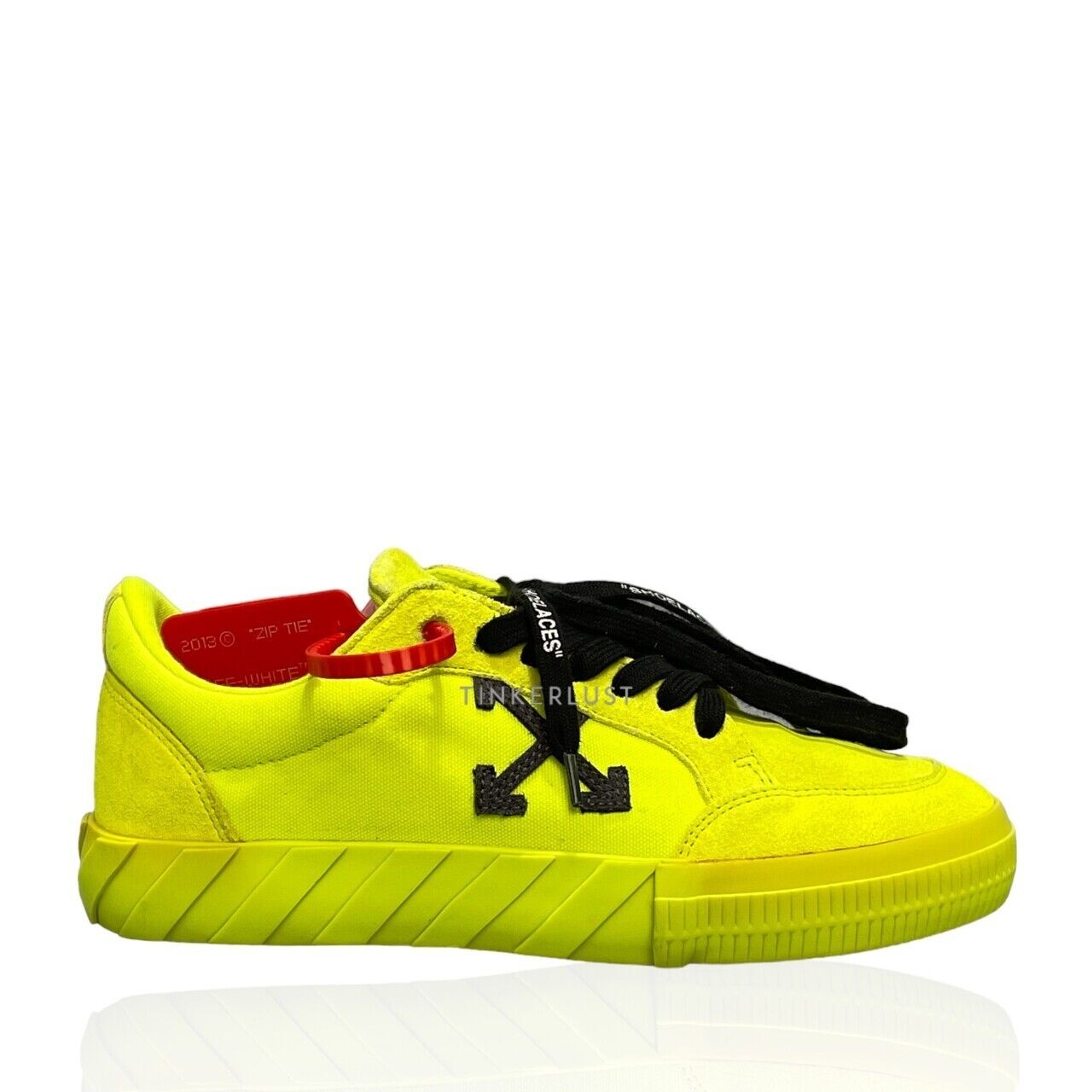 Off White Vulcanized Fluo Yellow Low Sneakers