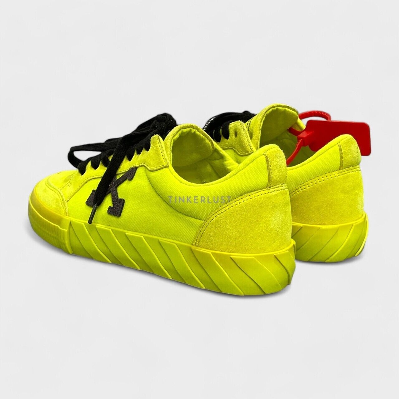 Off White Vulcanized Fluo Yellow Low Sneakers