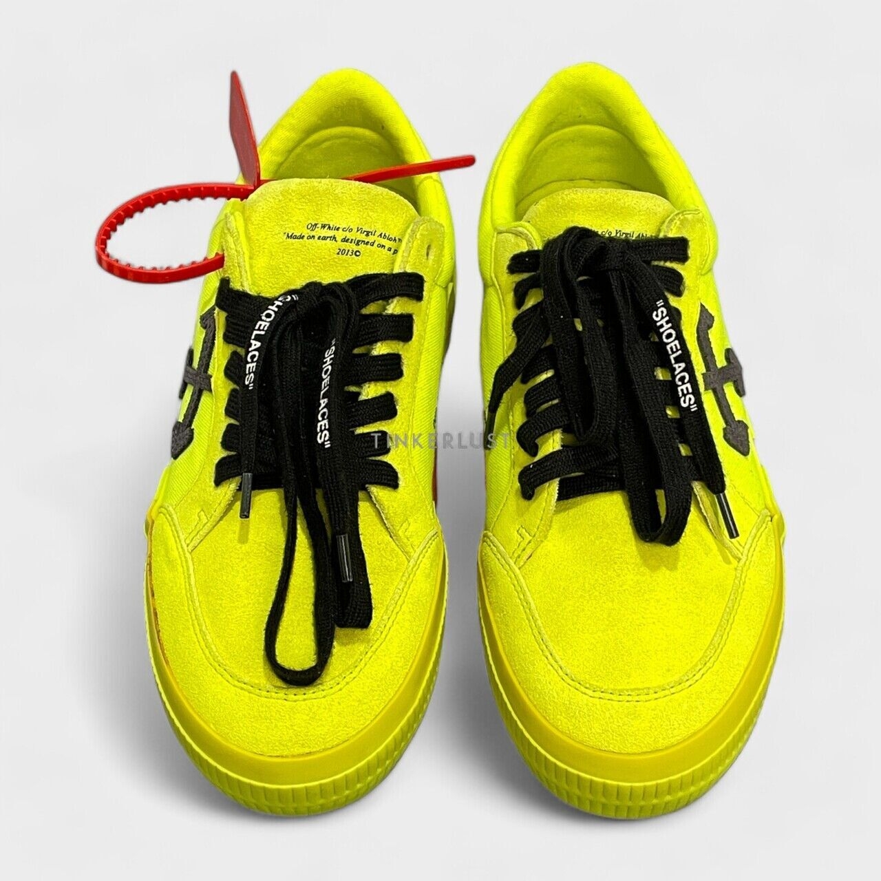 Off White Vulcanized Fluo Yellow Low Sneakers