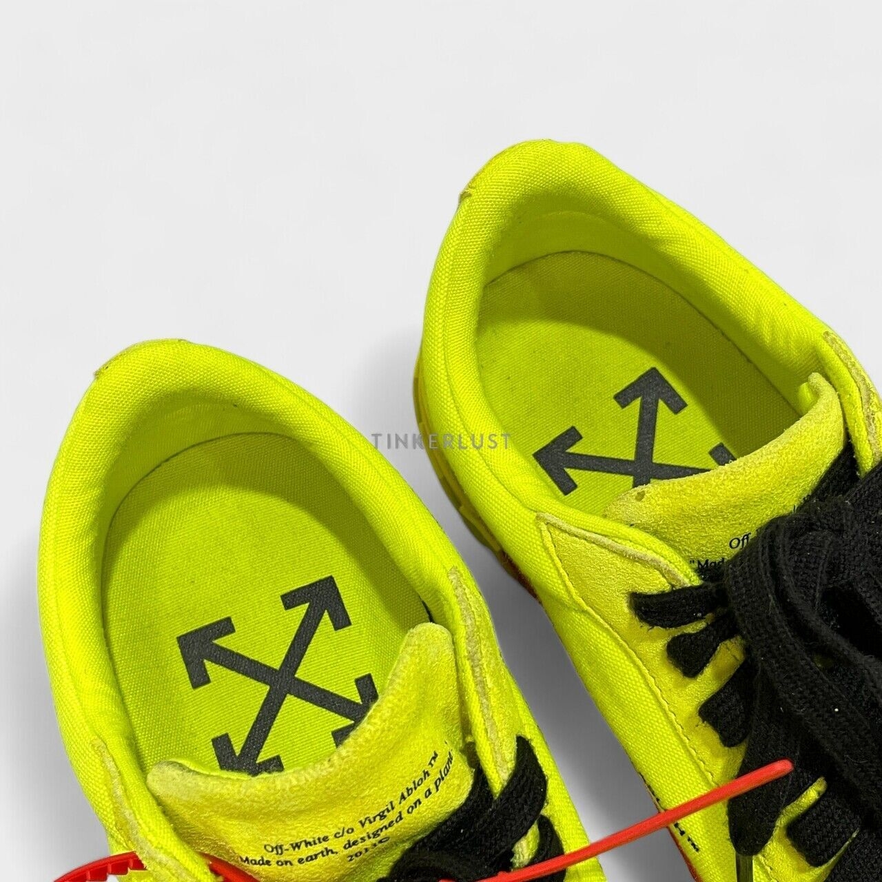 Off White Vulcanized Fluo Yellow Low Sneakers