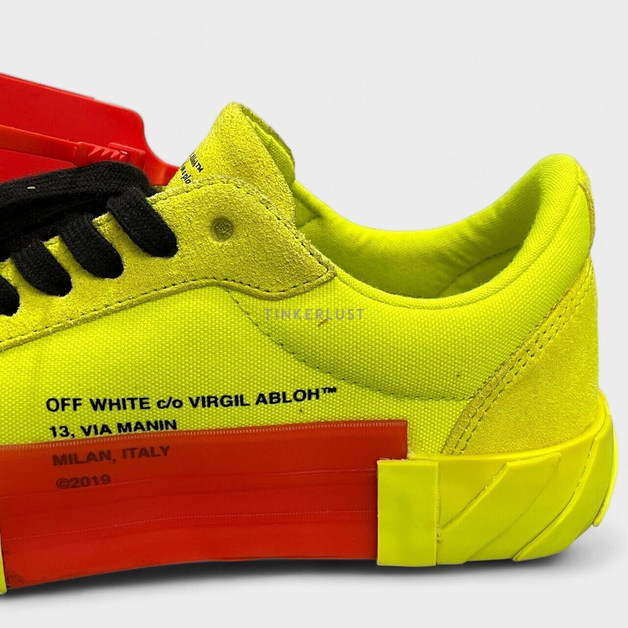 Off White Vulcanized Fluo Yellow Low Sneakers