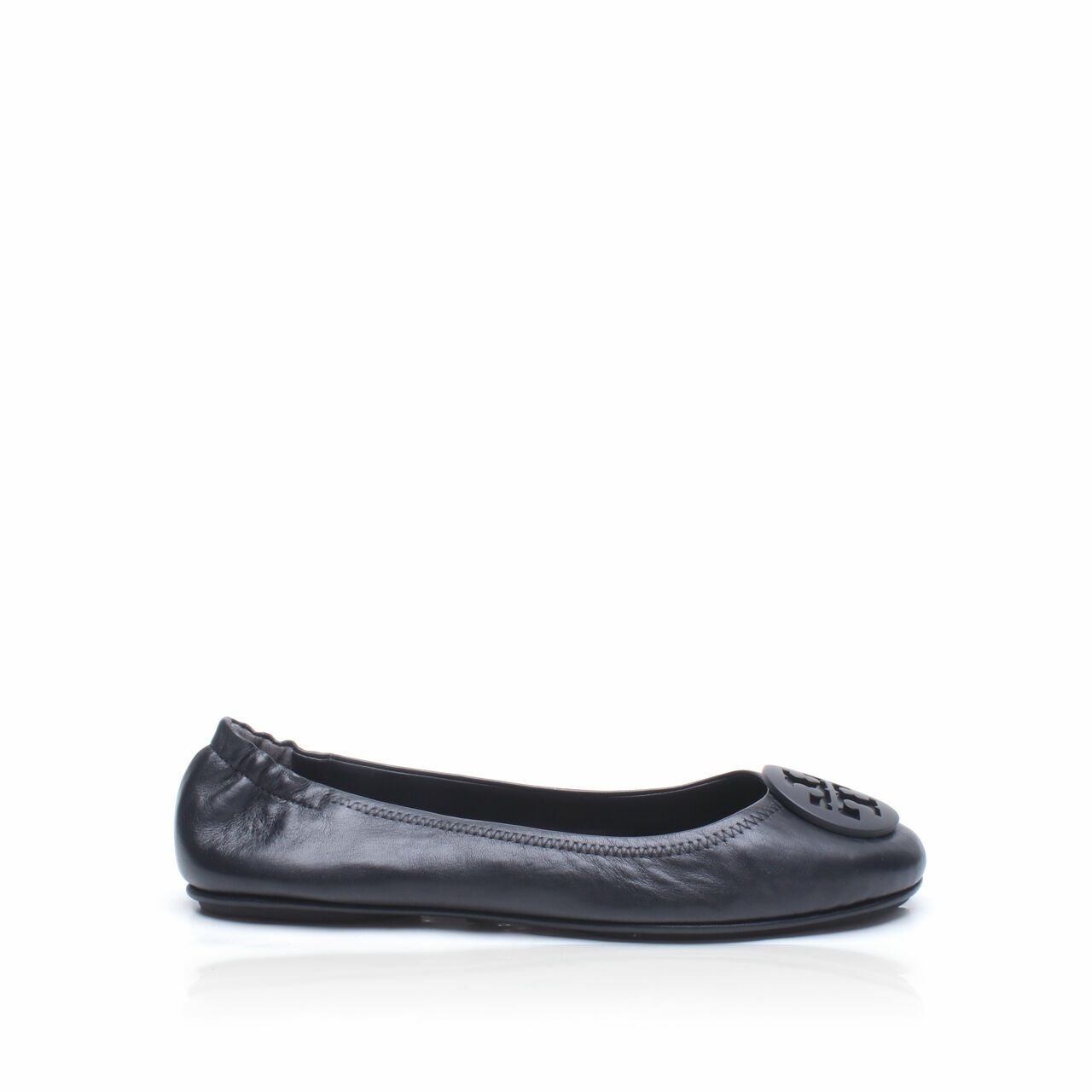 Tory Burch Minnie Travel Ballerina Perfect Black Matte Flats