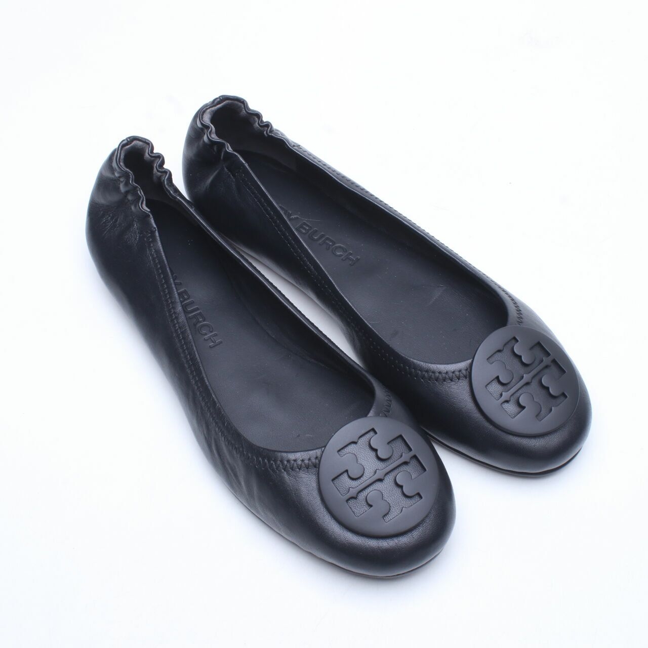 Tory Burch Minnie Travel Ballerina Perfect Black Matte Flats