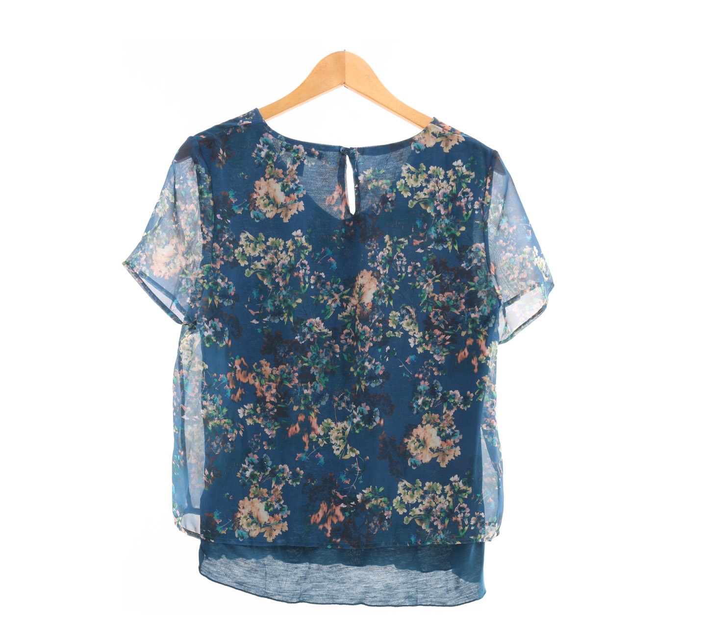 Mango Turquoise Floral Blouse