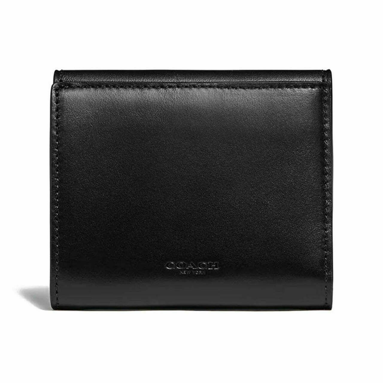 Coach Tabby Small Bifold Wallet In Colorblock Signature Canvas Tan Black