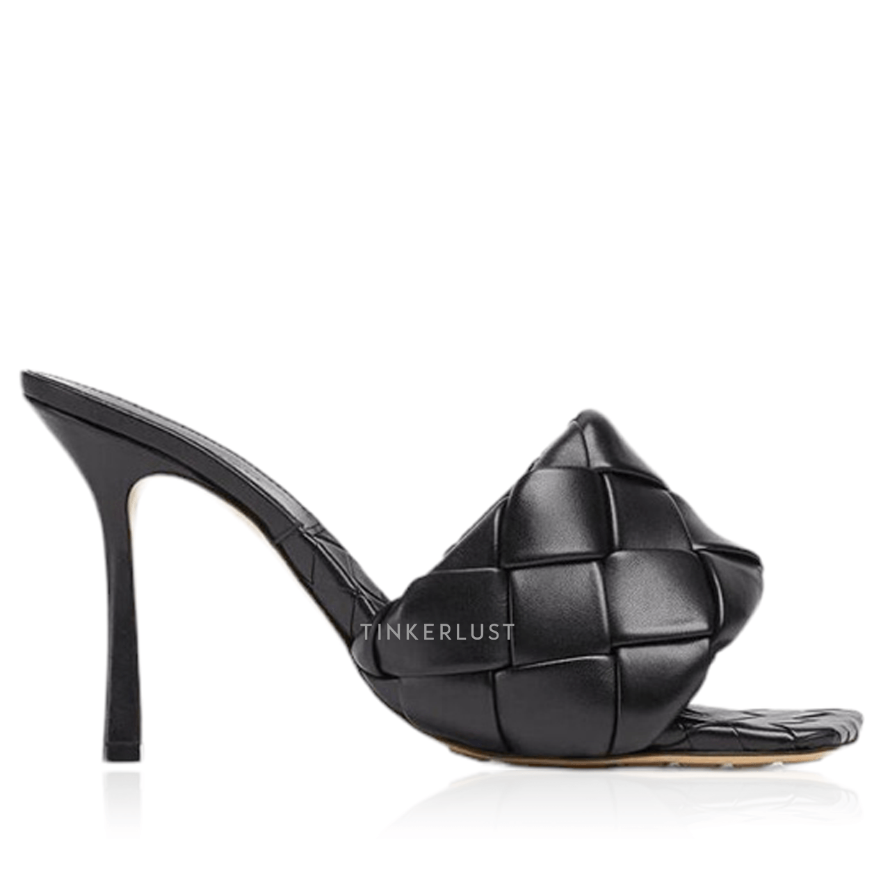 Bottega Veneta Lido Woven Black Heels