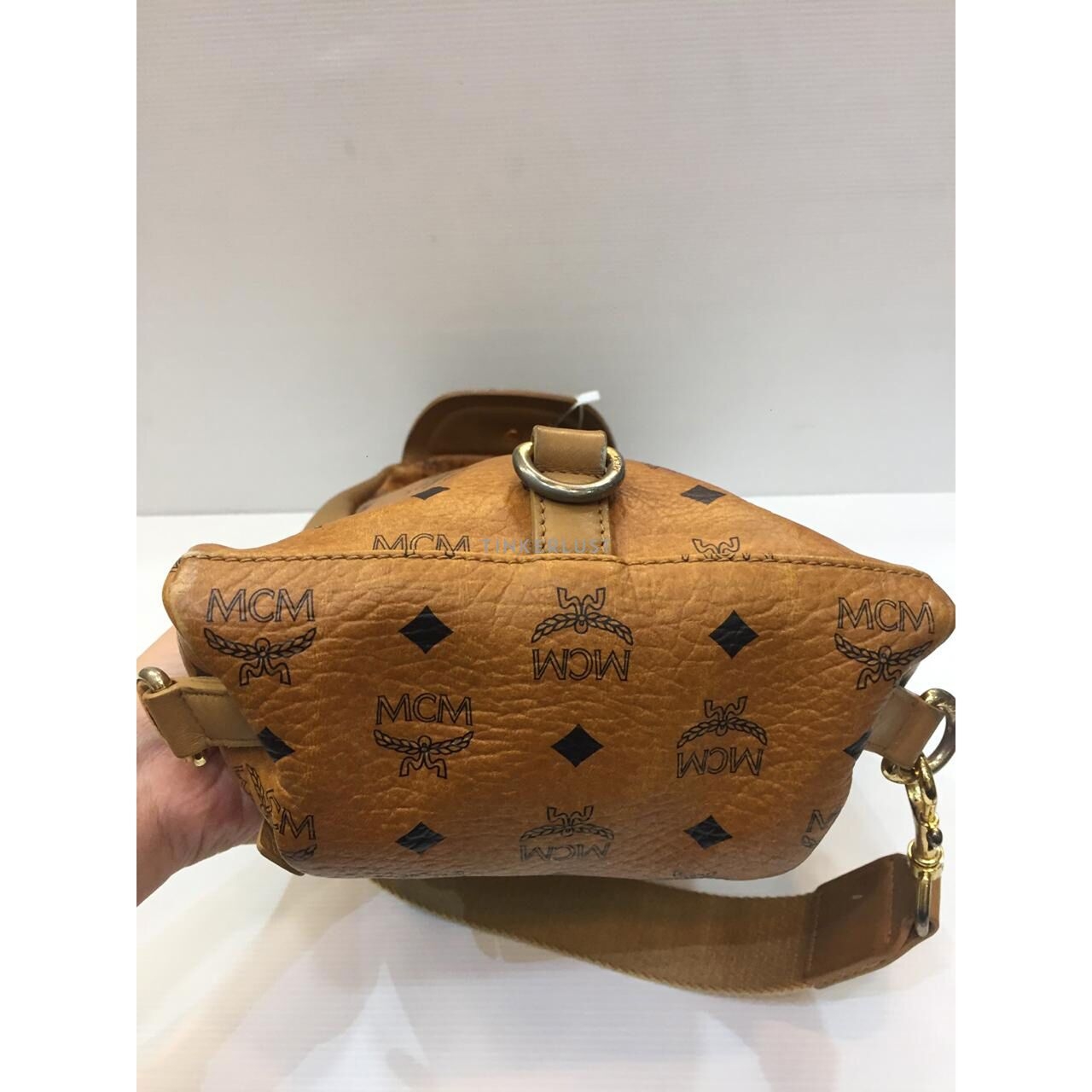 MCM Waist Bag Leather Cognac Brown Sling Bag