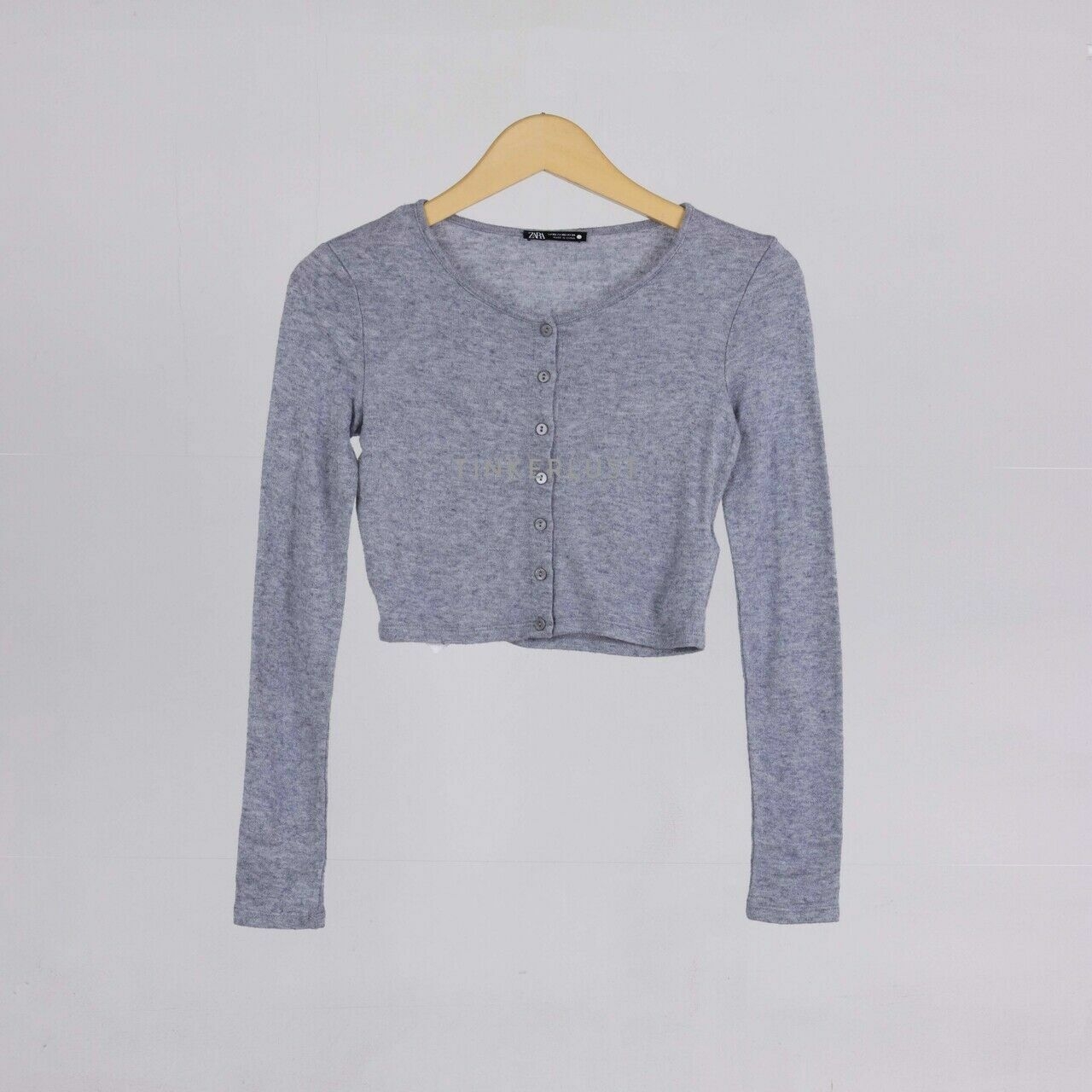 Zara Grey Crop Cardigan