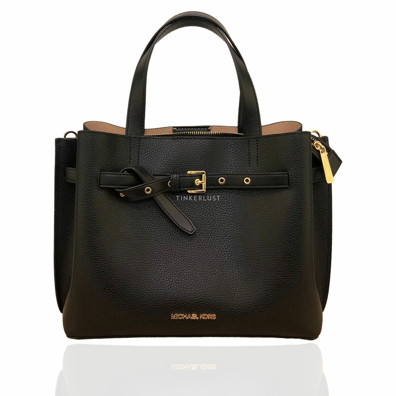 Michael Kors Emilia Small Satchel Leather Black 