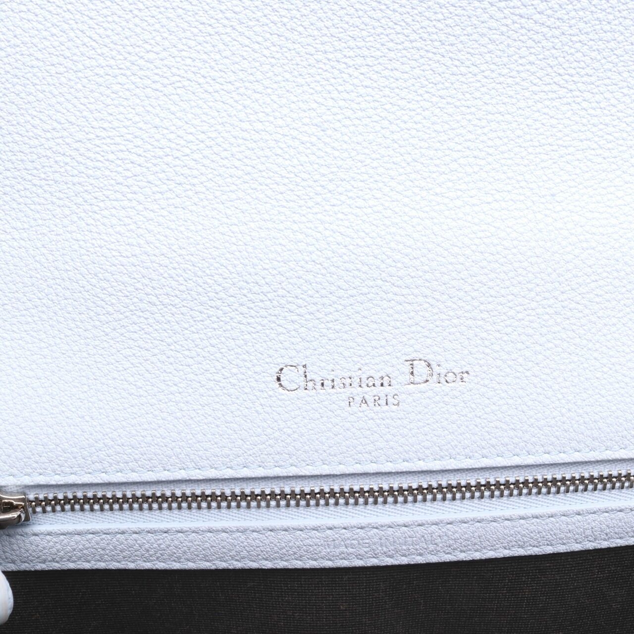 Christian Dior Medium Diorama Grained Leather Light Blue Shoulder Bag